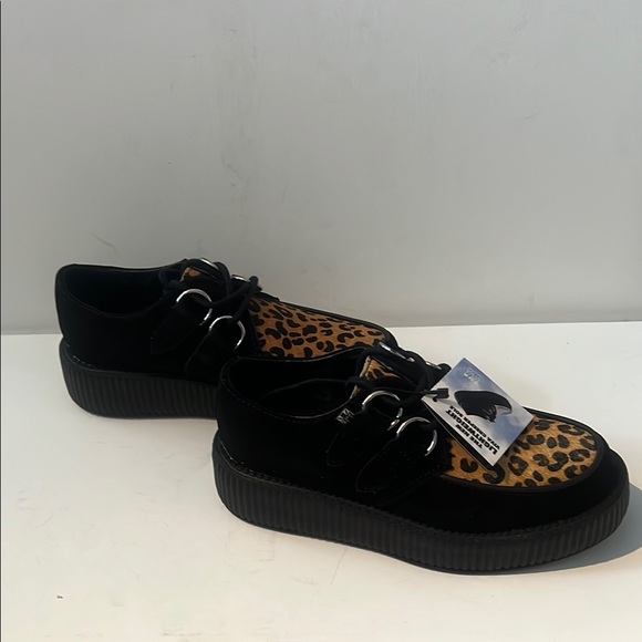 Nib T.U.K. Black and Leopard Creeper Shoes - Picture 8 of 9